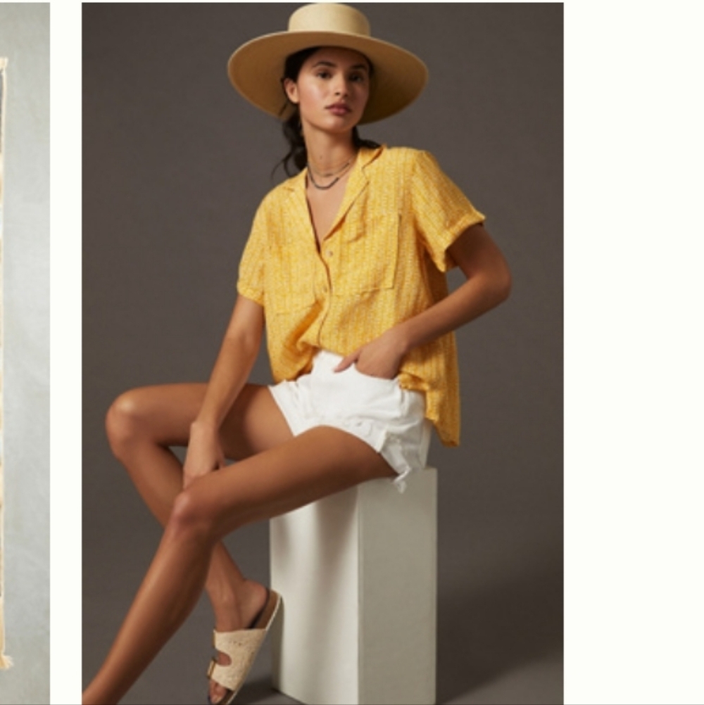 Yellow Button-Up Shirt